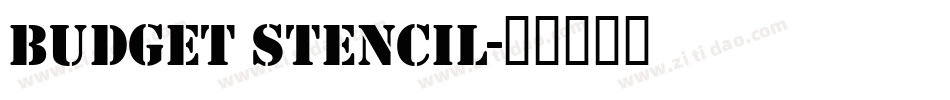 Budget Stencil字体转换